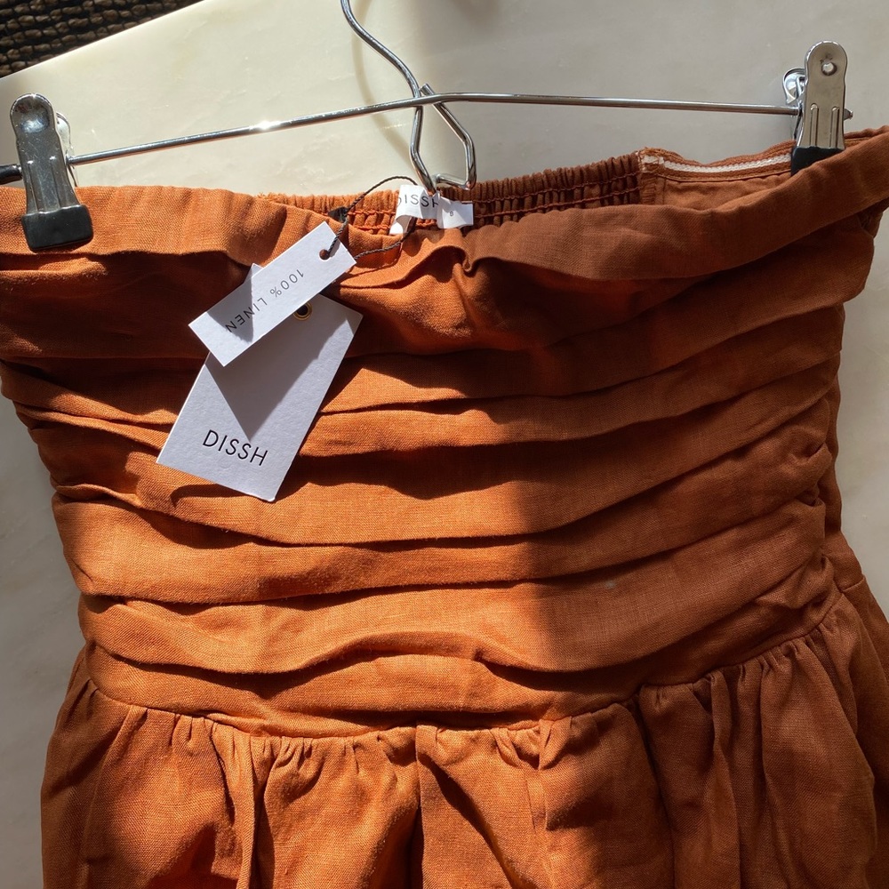 LEXI SPICE LINEN MIDI DRESS - Picture 2 of 4